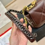 Chanel 19 Flap Bag Shiny Gold And Silver Tone Brown 20Cm - Image 5