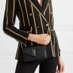 Saint Laurent Classic Cassandre Chain Wallet In Grain De Poudre Black Gold 22Cm 377828BOW011000 - Image 8