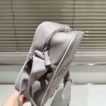 Chanel Messenger Bag Quilted Canvas Light Grey 30Cm - Image 6