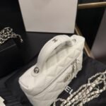 Chanel Classic Vanity With Chain In Grained Shiny White 19Cm Ap4414 B18713 Naauh - Image 4