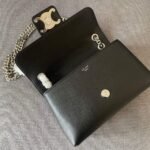 Celine Medium Victoire Bag In Supple Grained Black 25Cm 115853Fdu 38Si - Image 7