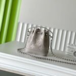 Super Vip 1:1 – Louis Vuitton Nano Noé Bag Brume Gray And White Quartz 16Cm M14224 - Image 4