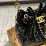 Chanel Draw String Bucket Bag Black 27Cm - Image 5