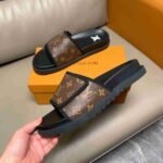 Louis Vuitton Velcro Slides Monogram Brown - Image 5