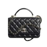 Chanel Wallet On Chain Strass And Gold Tone Metal Black 19Cm Ap4323 B16717 94305