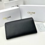 Celine Large Wallet Triomphe In Shiny Black 19Cm 10E313Dpv 38No - Image 4