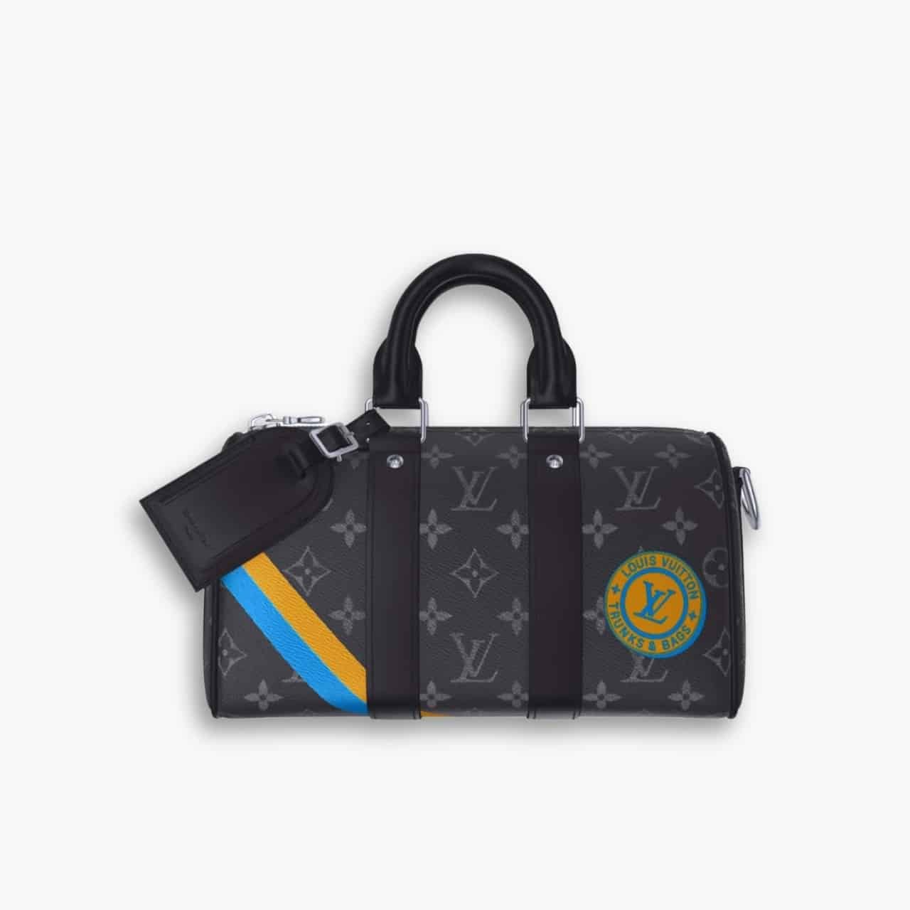 469-7.jpg Louis Vuitton Keepall Bandoulière 25 Mon Monogram Black 25Cm P01942 - Image 1