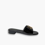 Gucci Women Round Interlocking G Sandal In Black