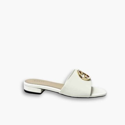 Gucci Women Round Interlocking G Sandal In White