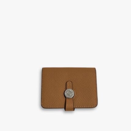 Hermes Dogon Duo Mini Wallet Brown 11Cm