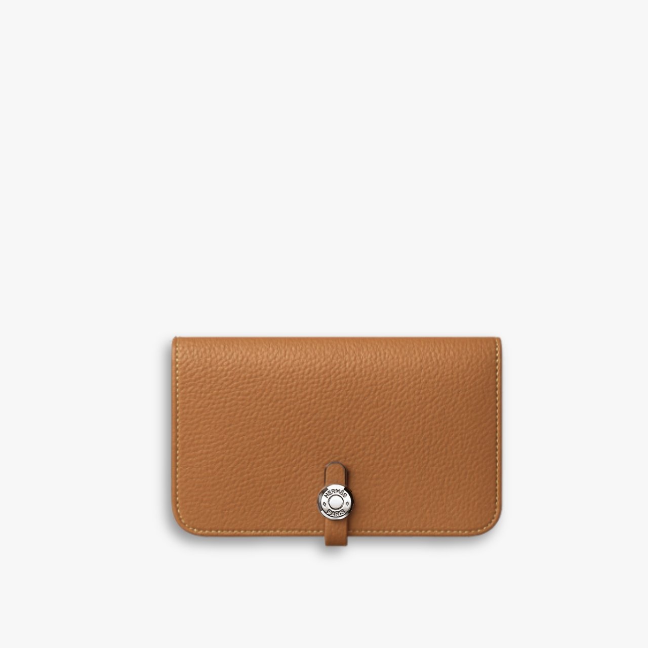 474-1-3.jpg Hermes Dogon Duo Long Wallet Brown 20Cm - Image 1