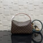 [Super Vip 1:1] Louis Vuitton Slouchy PM Bag Brown 33Cm M11952 - Image 4