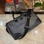 Gucci Black Gg Supreme Canvas Interlocking G Duffle Bag Black 42Cm - Image 6