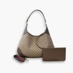 Gucci B Maxi Shoulder Bag Beige And Dark Grey 50Cm