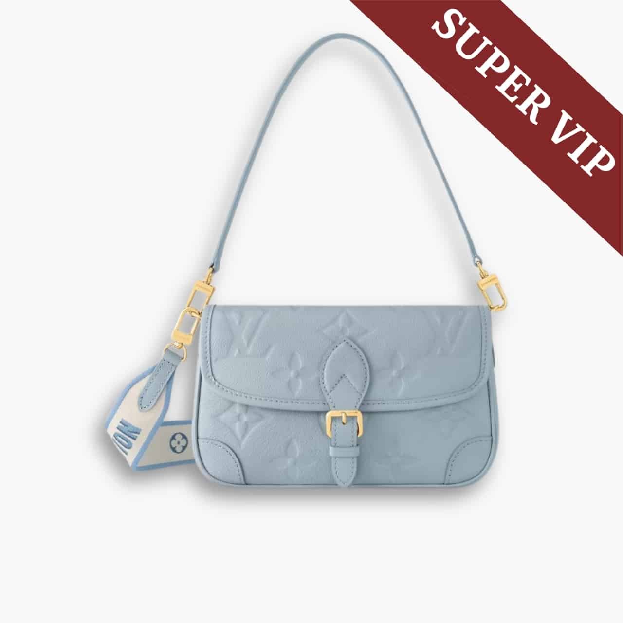 490-9.jpg Super Vip 1:1 - Louis Vuitton Diane Monogram Empreinte Blue 24Cm - Image 1