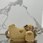 Super Vip 1:1 - Prada Re Edition 2005 Crochet Bag Natural 22Cm - Image 2