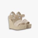 Louis Vuitton Helios Wedge Espadrille Beige 1AHLL6