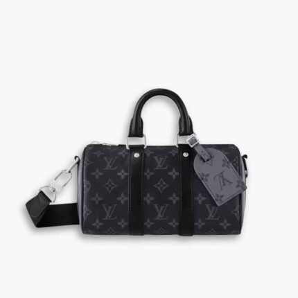 Louis Vuitton Keepall Bandoulière 25 Monogram Eclipse Black 24Cm M46271