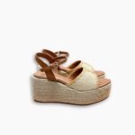 Louis Vuitton Helios Wedge Sandal Raffia Brown