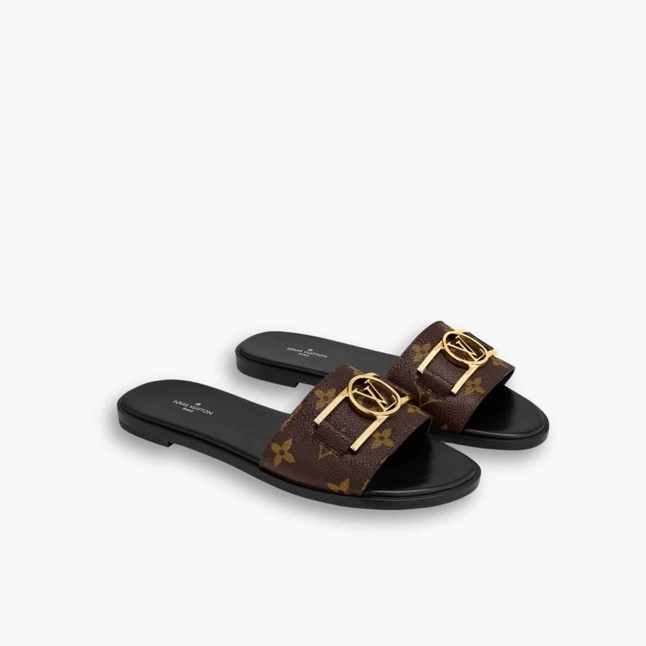 495-7.jpg Louis Vuitton Lock It Flat Mules 1A64MB - Image 1