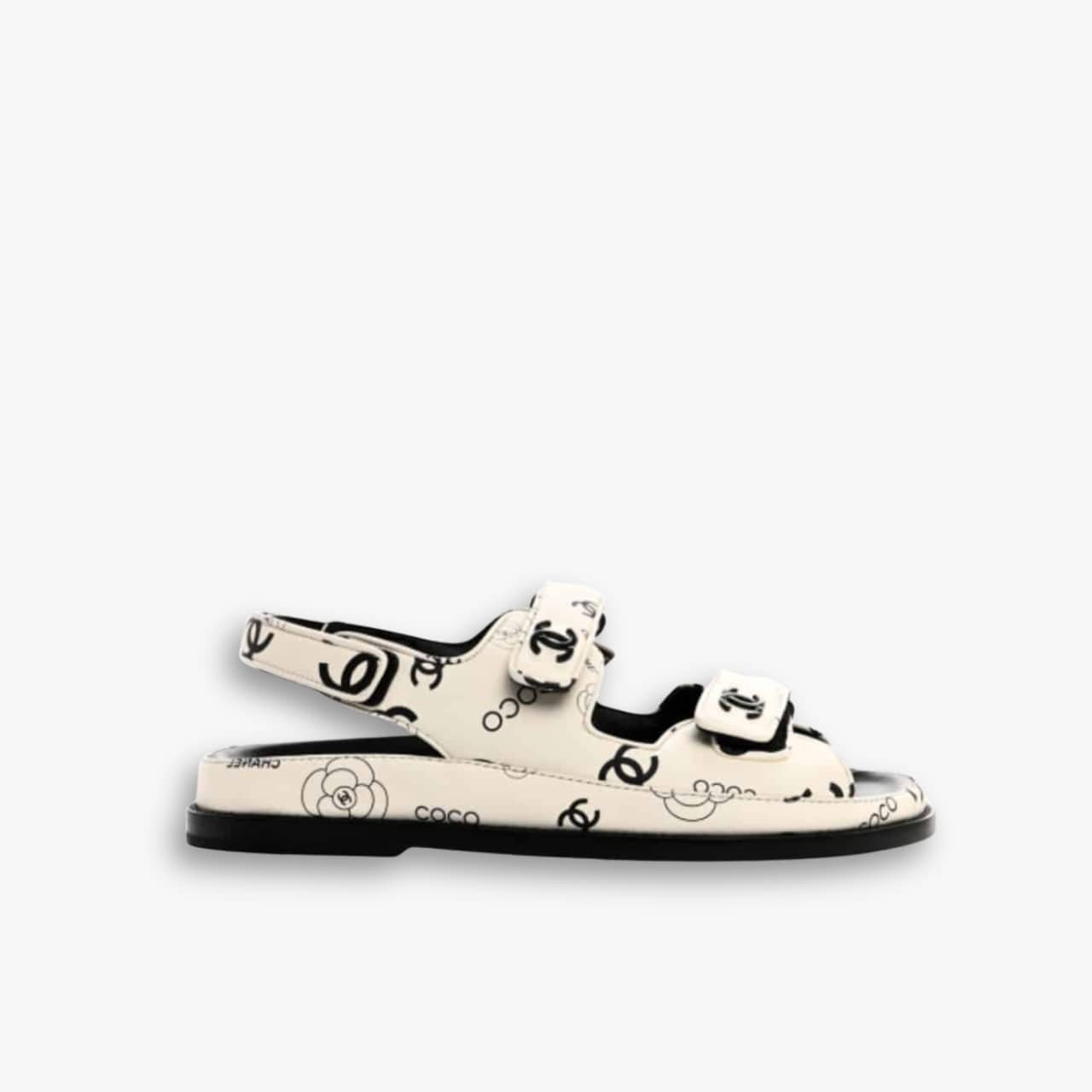 496-1-4.jpg Chanel Dad Slingback Sandals 23P Camelia CC Logo - Image 1