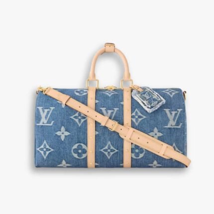 Louis Vuitton Keepall Bandoulière Denim Blue 45Cm M24315