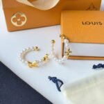 Louis Vuitton My LV Pearl Earrings Gold M01988 - Image 4