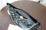 Chanel 31 Large Shiny Leather Handle Bag Gold Hardware Black 37Cm - Image 9