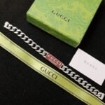 Gucci Sterling Silver Logo Bracelet Red 814980 J8410 8166 - Image 5