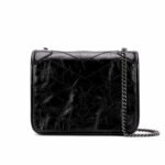Saint Laurent Niki Vintage Leather Chain Wallet Black 19Cm 583103 0En04 1000