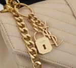 Saint Laurent College Medium In Quilted Leather Beige 24Cm 600279Brm072721 - Image 4