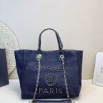 Chanel Cc Deauville Tote Navy Blue 48Cm - Image 2