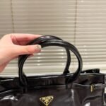 Prada Bonnie Extra Large Leather Handbag Black 38Cm 1BA439 2CYR F0002 V OOO - Image 6