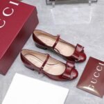 Gucci Women Ballet Flat With Bow Red 835748 0B9J0 6207 - Image 4