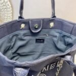 Chanel Cc Deauville Tote Navy Blue 48Cm - Image 4
