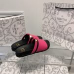 Valentino Rockstud Pink Slide Sandals - Image 6