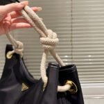 Prada Mariner Large Re Nylon Shoulder Bag Black 48Cm 1BC244 2HG8 F0002 V OOO - Image 5