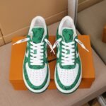 Louis Vuitton And Nike Air Force 1 By Virgil Abloh White Comet Green - Image 6