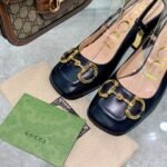 Gucci Women’S Mid Heel Slingback With Horsebit Black ‎643892 C9D00 1000 - Image 4