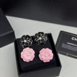 Chanel Camellia Earrings Black - Image 5