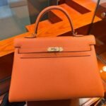Hermes Kelly Gold Hardware Orange Epsom 35Cm - Image 2