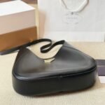 Prada Large Shoulder Bag With Topstitching Black 40Cm 1BC181 2AIX F0002 V OOO - Image 3