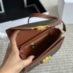 Celine Besace Clea In Triomphe Canvas And Calfskin Tan 19Cm 110962Bz4 04Lu - Image 5