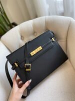 Saint Laurent Medium Manhattan In Box Black Gold 29Cm 5792710Sx0W1000 - Image 7