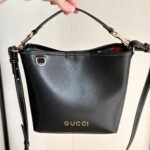 Gucci Gg Emblem Small Bucket Bag Black Leather 20Cm 815118 Aaec2 1000 - Image 2