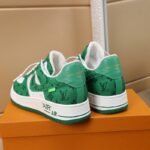 Louis Vuitton And Nike Air Force 1 By Virgil Abloh White Comet Green - Image 5
