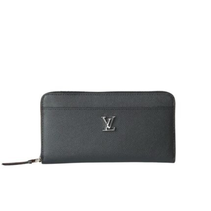 Louis Vuitton Horizontal Wallet With Lv Logo Black 19Cm