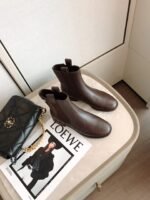 Chanel Ankle Boots With Elastic Side Panels Brown - Image 8