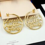 Louis Vuitton Lv Script Earrings Gold M03239 - Image 2