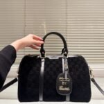 Gucci Small Jumbo GG Canvas Duffle Bag Black 30Cm - Image 2
